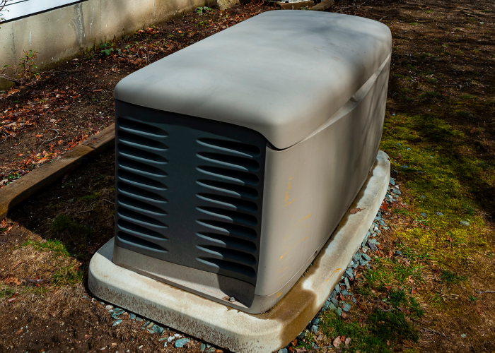 Residential standby generator for a home in Jenks Oklahoma